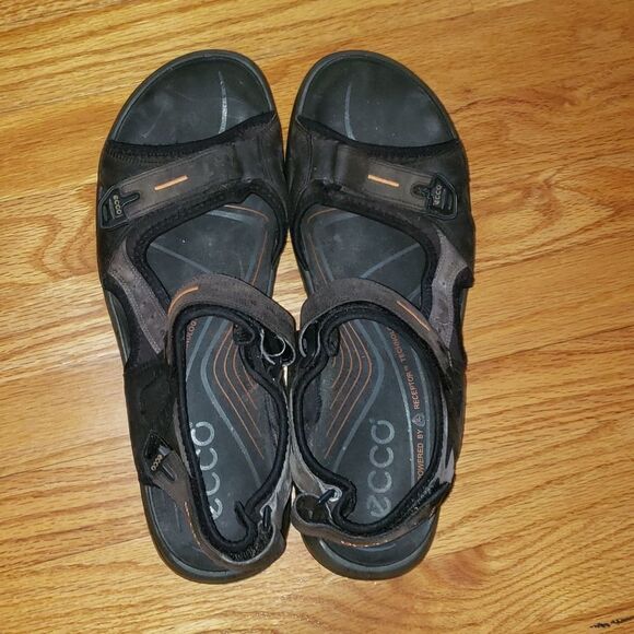 Ecco Brown Leather Sandals - Picture 5 of 7